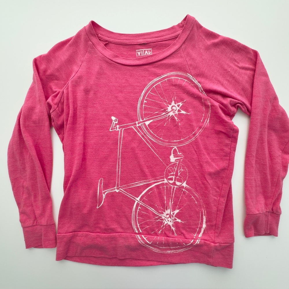 Vital Pink Bicycle Graphic Shirt Women’s Medium